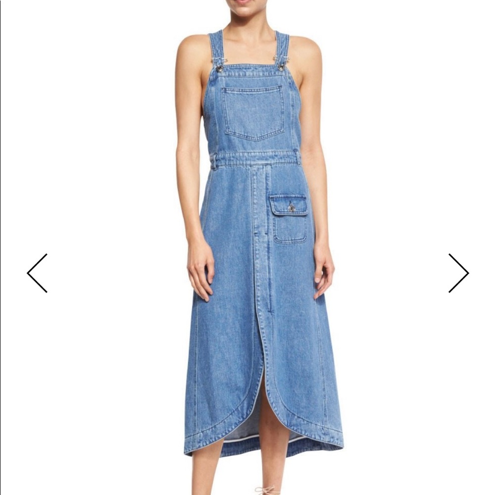 See By Chloe Blue Denim Midi Dress